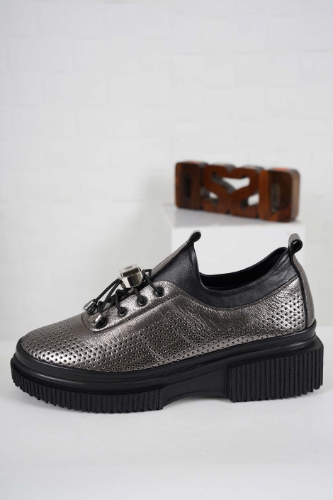 Hakiki Deri Çelik Kadın Casual Ayakkabı 241199101
