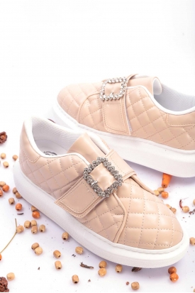 Bej Kadın Sneaker Ayakkabı 202201105