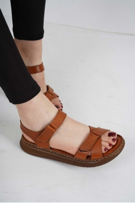 Hakiki Deri Taba Kadın Komfort Sandalet 221211501