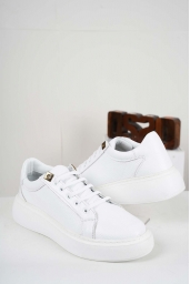 Hakiki Deri Beyaz Floter Kadın Sneaker Ayakkabı 212220104