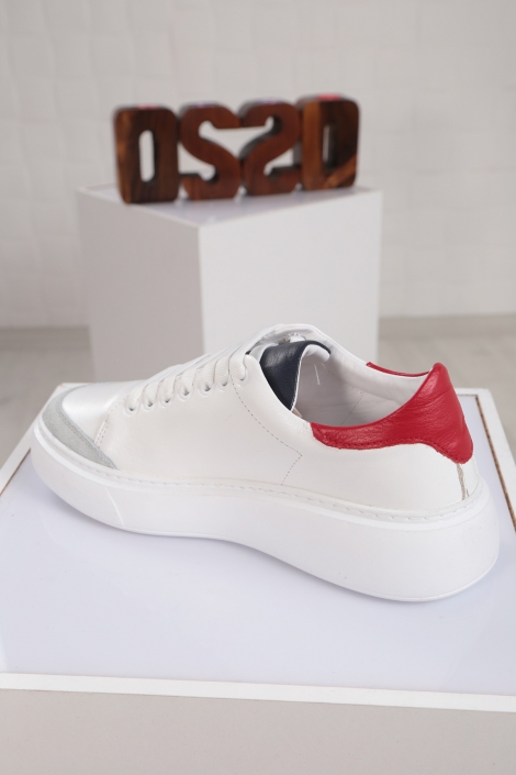 Hakiki Deri Beyaz Kadın Sneaker Ayakkabı 221220104