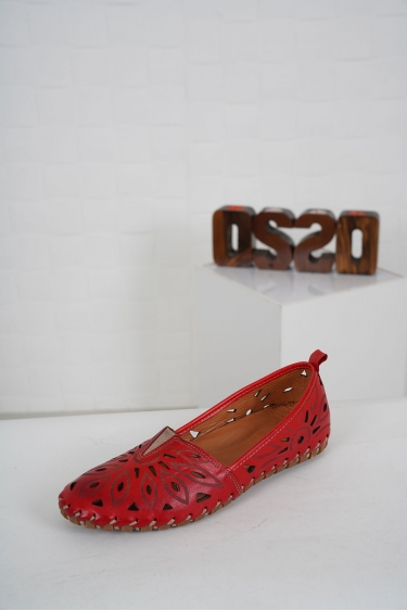 Hakiki Deri Koyu Kırmızı Kadın Comfort Ayakkabı 231220101